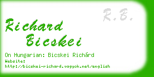 richard bicskei business card